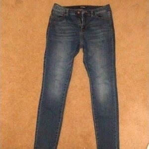 d. jeans Blue Skinny Jeans with Faded Details